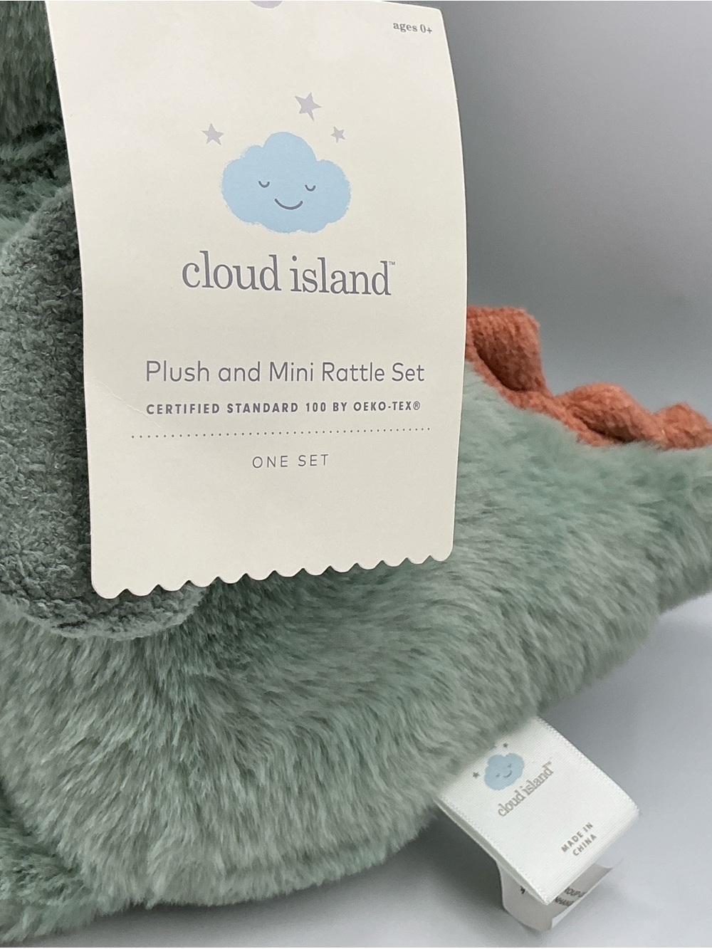 NWT Cloud Island Plush & Mini Rattle Set Dragons Mom Baby Shower Embroidered Eye - Picture 3 of 10